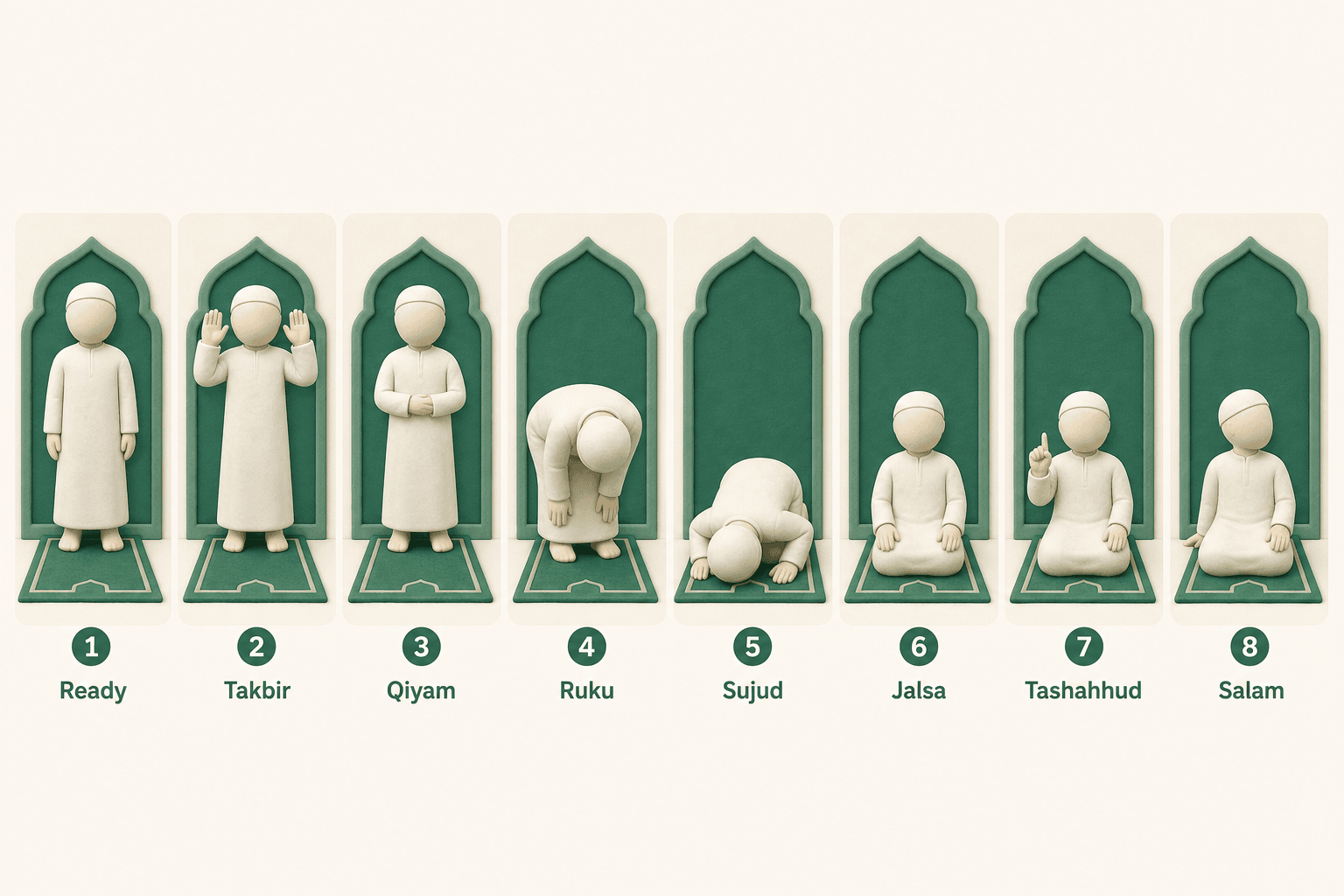How to Pray Salah as a Beginner (Illustrated, Not a Fatwa) — image 1
