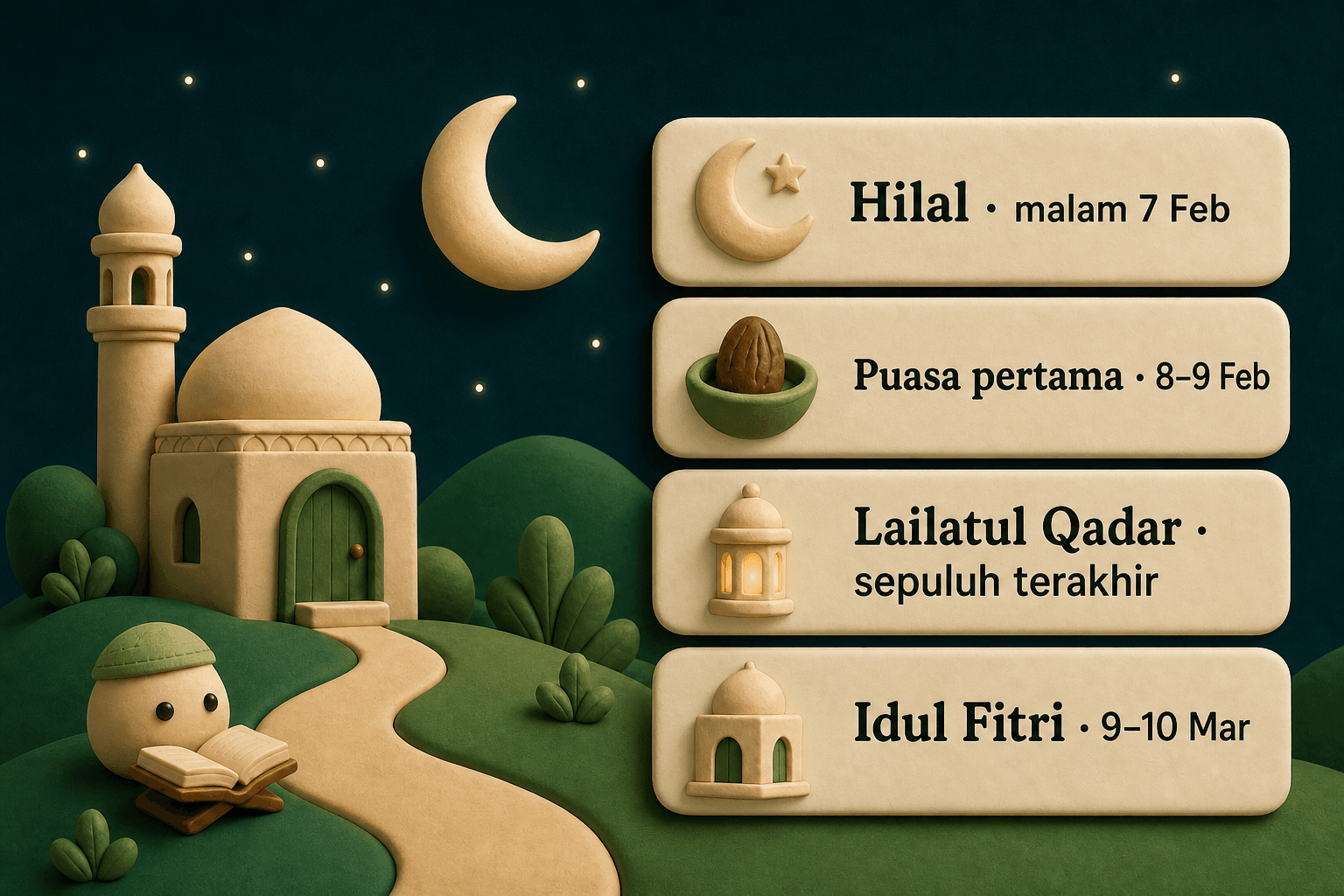 Kapan Ramadan 2027? Tanggal, hilal, dan jam kota kamu — image 1