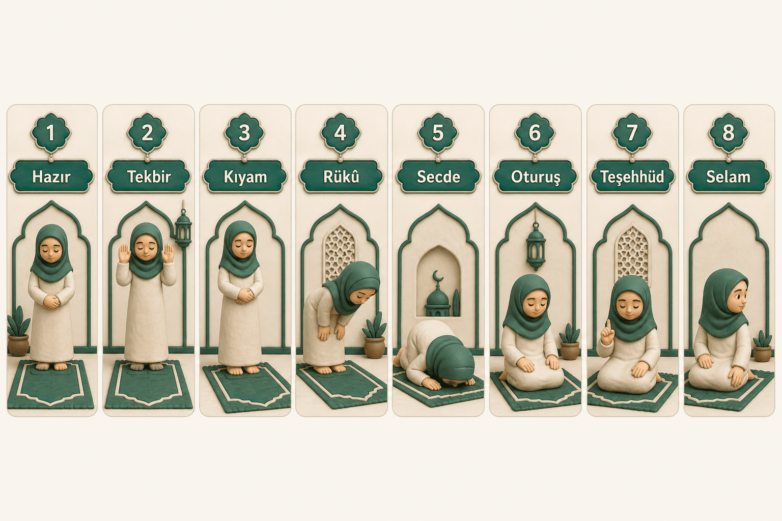 Yeni başlayanlar için namaz nasıl kılınır? (Görselli rehber, fetva değil) — image 1